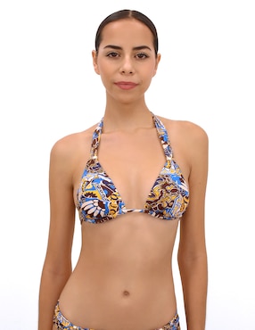 Top Bikini Zingara Estampado Floral Copa Preformada Para Mujer