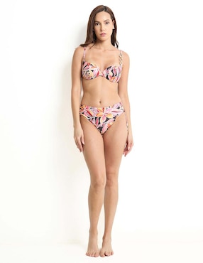 Bikini Selmark estampado floral a la cadera para mujer