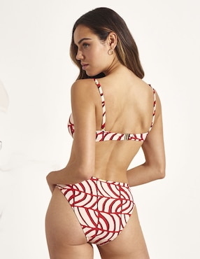 Top bikini Selmark estampado floral con copa para mujer