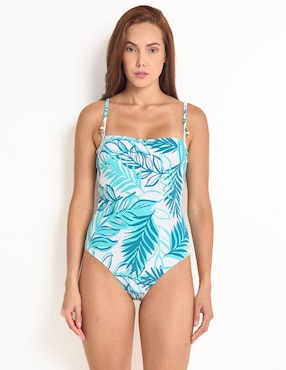Traje de baño completo Selmark estampado floral para mujer