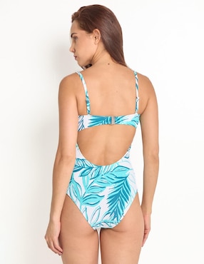 Traje de baño completo Selmark estampado floral para mujer
