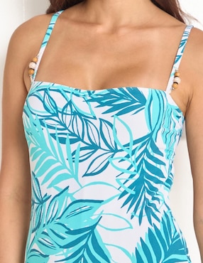 Traje de baño completo Selmark estampado floral para mujer