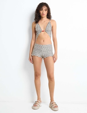 Bóxer Dippin Daisy's estampado animal print a la cadera para mujer