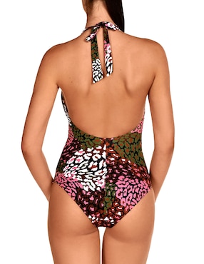 Traje de baño completo Dolores Cortés estampado animal print para mujer