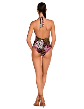 Traje de baño completo Dolores Cortés estampado animal print para mujer