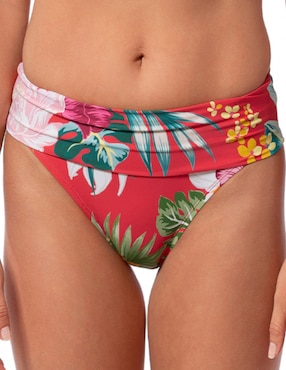 Panty bikini Jantzen estampado floral cintura alta para mujer