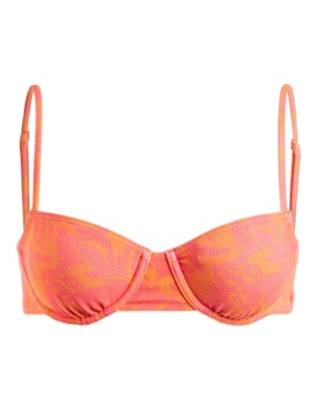 Top bikini Roxy estampado floral con copa para mujer
