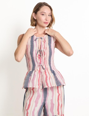 Salida de playa blusa Map para mujer