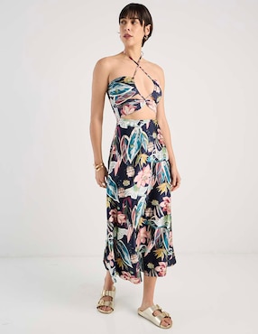 Vestido largo de playa Map para mujer