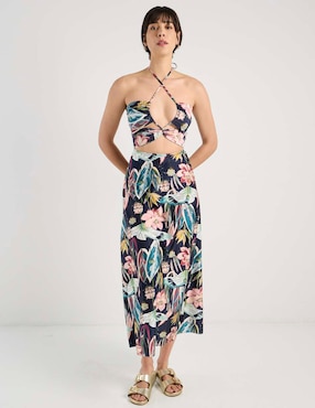 Vestido largo de playa Map para mujer