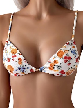 Conjunto bikini Marinity estampado floral para mujer