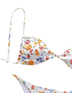 Conjunto bikini Marinity estampado floral para mujer