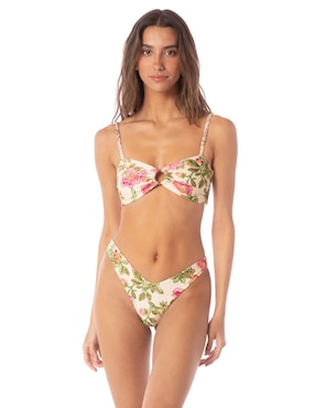 Bikini Maaji estampado floral a la cintura para mujer