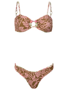 Bikini Maaji estampado floral a la cintura para mujer
