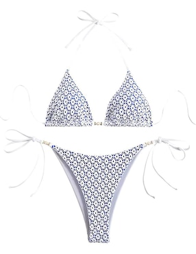 Conjunto bikini Marinity estampado para mujer