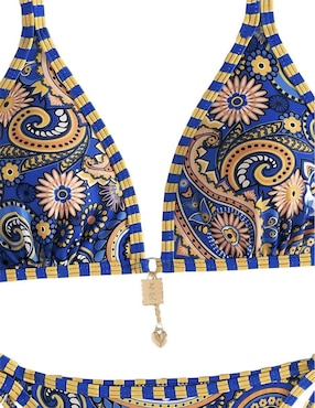 Conjunto bikini Marinity estampado paisley para mujer