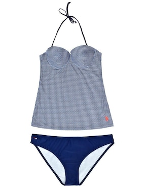 Conjunto tankini U.s. Polo Assn. estampado para mujer