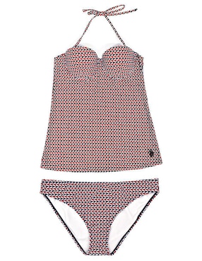 Conjunto tankini U.s. Polo Assn. estampado para mujer