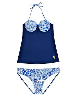Conjunto tankini U.s. Polo Assn. estampado paisley para mujer