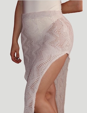 Salida de playa falda Cocoblanco con elástico para mujer