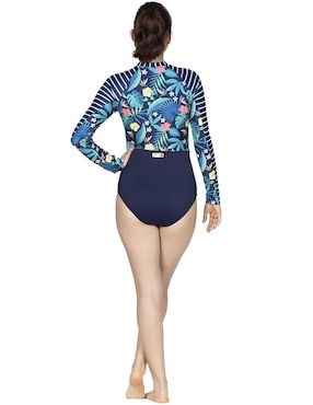 Traje de baño completo Sunskin estampado floral para mujer