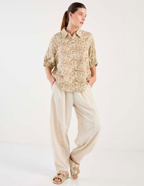 Blusa Map manga corta para mujer