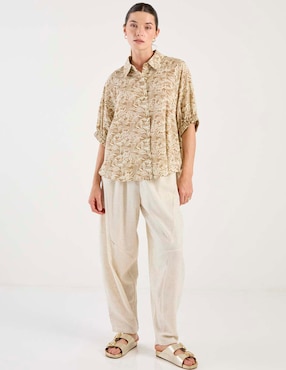 Pantalón relaxed Map straight para mujer