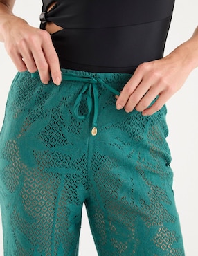 Salida de playa pantalón Map con encaje para mujer
