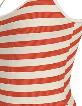 Traje de baño completo Tommy Hlfiger estampado a rayas para mujer