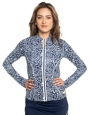 Wetshirt Sunskin estampado gráfico para mujer