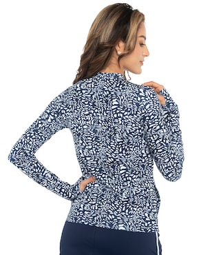 Wetshirt Sunskin estampado gráfico para mujer