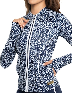 Wetshirt Sunskin estampado gráfico para mujer