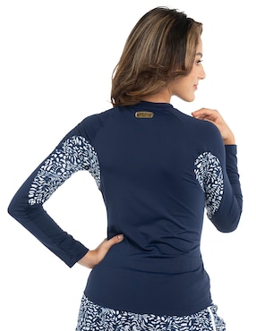 Wetshirt Sunskin estampado gráfico para mujer