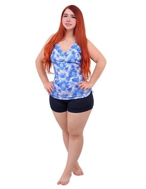 Conjunto tankini Sal y Mar estampado floral para mujer
