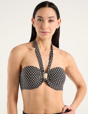 Top bikini Lieb estampado con copa para mujer