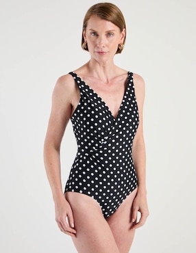 Traje de baño completo Lieb estampado lunares para mujer