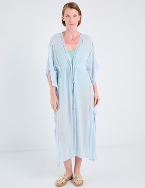 Salida de playa kimono Lieb con flecos para mujer