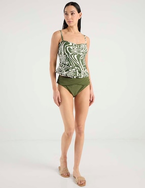 Top bikini Lieb estampado animal print con copas removibles para mujer
