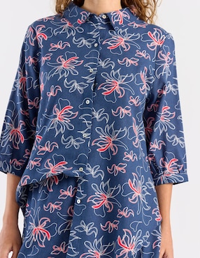 Blusa camisera Lieb manga 3/4 para mujer