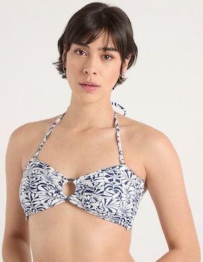 Top Map estampado floral con copas removibles para mujer