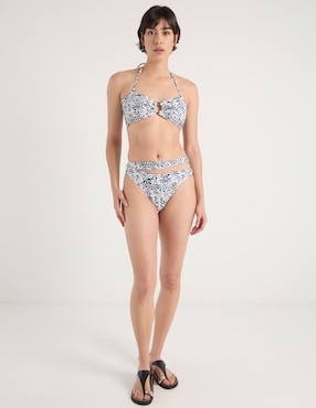 Top Map estampado floral con copas removibles para mujer