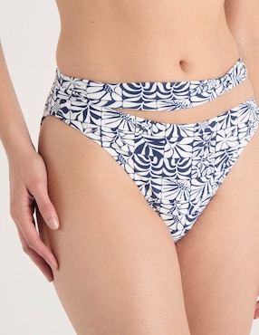 Bikini Map estampado floral a la cintura para mujer