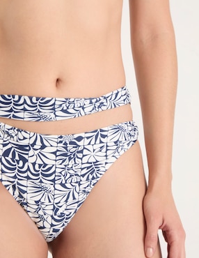 Bikini Map estampado floral a la cintura para mujer
