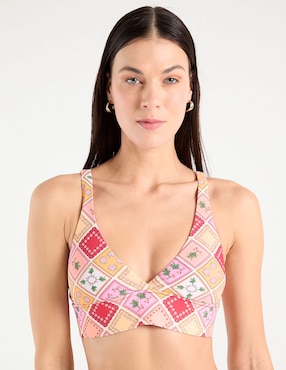Top bikini Map con copas para mujer