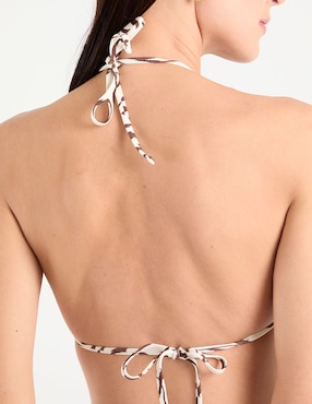 Top bikini Map estampado animal print para mujer