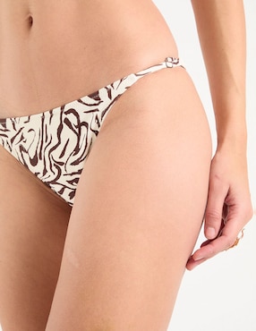 Bikini Map estampado animal print a la cadera para mujer