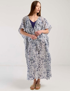 Salida de playa kimono Map para mujer