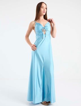 Vestido largo casual Map para mujer