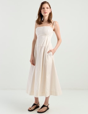 Vestido midi casual Map para mujer