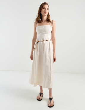 Vestido midi casual Map para mujer